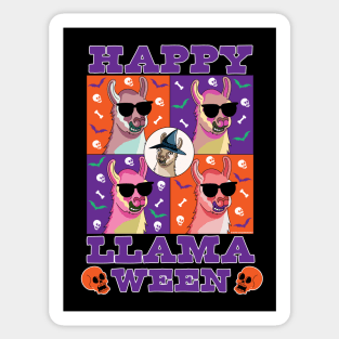 Happy Llamaween Funny Halloween Llama Sticker